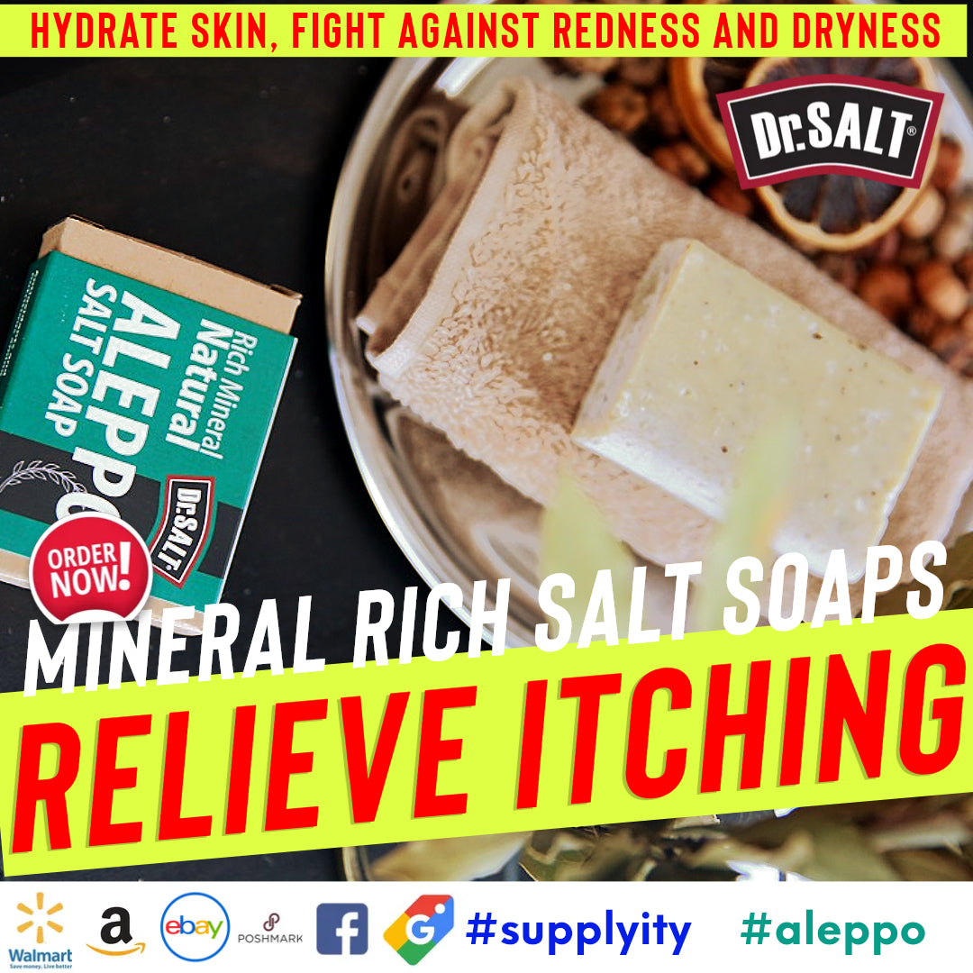 Dr.Salt Rich Mineral Natural Salt Soap (2 Bars) Deep Cleaning, Remove Skin Spots, Healthy