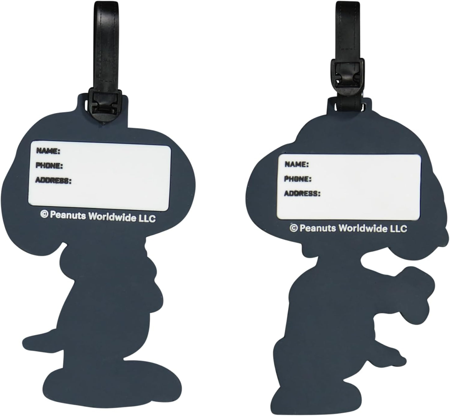 FUL Peanuts 2-Piece Suitcase ID Tag Set with Adjustable Straps, Multi