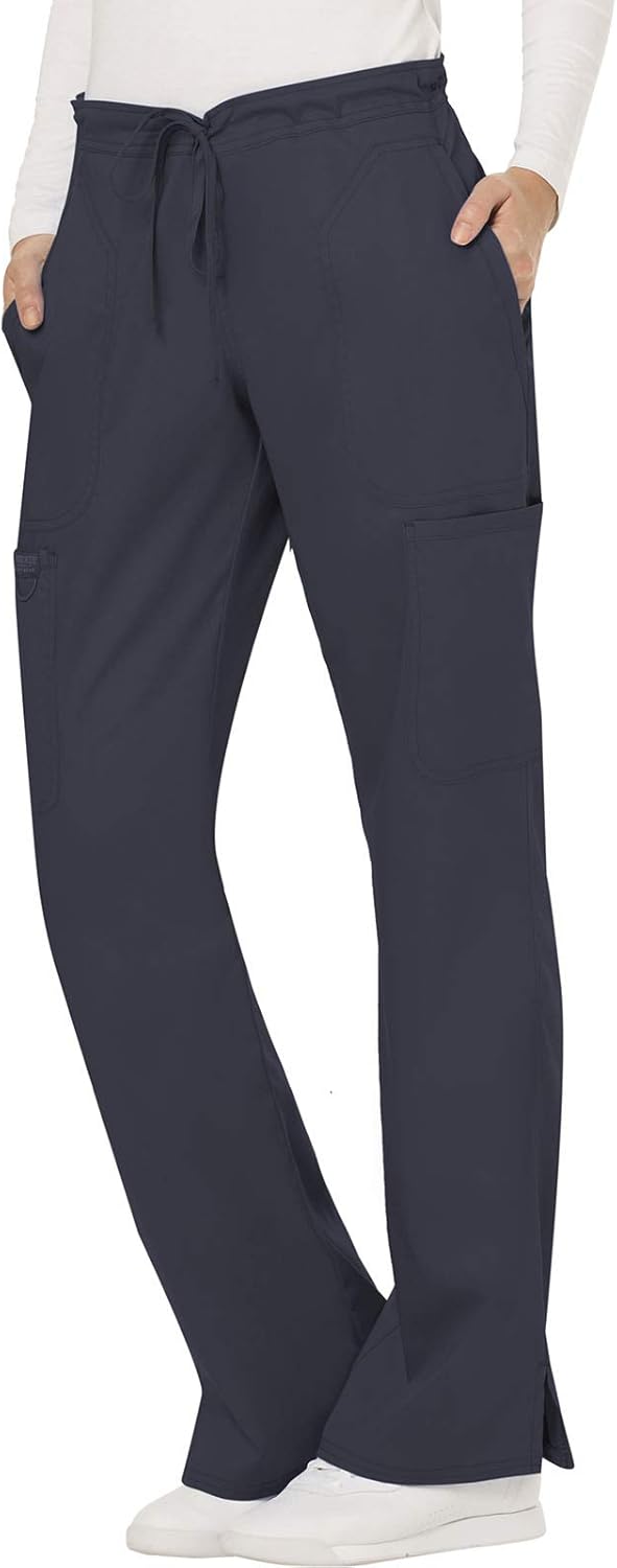 Cherokee Scrubs for Women Mid Rise Moderate Flare Drawstring Pant with 5 Pockets, Ultra Soft & Breathable Fabric - WW120
