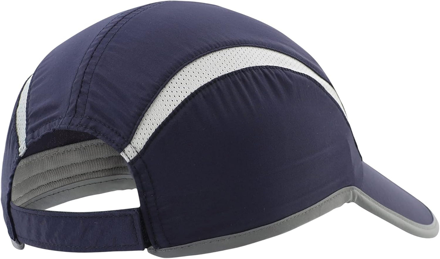 Connectyle Foldable Mesh Sports Cap with Reflective Stripe Breathable Sun Runner Cap