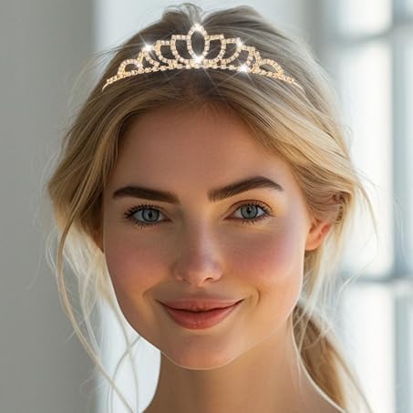 Kilshye Silver Tiaras and Crowns Rhinestone Wedding Tiara Birthday Prom Crown Hair Accessories for Women