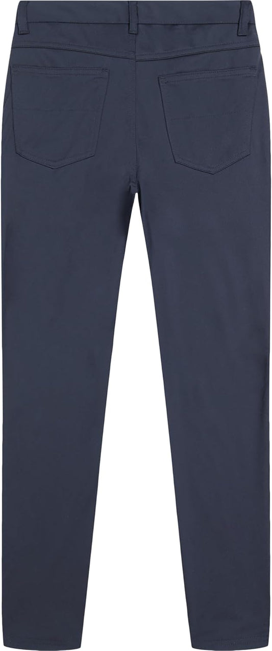 IZOD Boys' School Uniform Twill Pants, Flat Front & Comfortable Waistband with 5 Pockets
