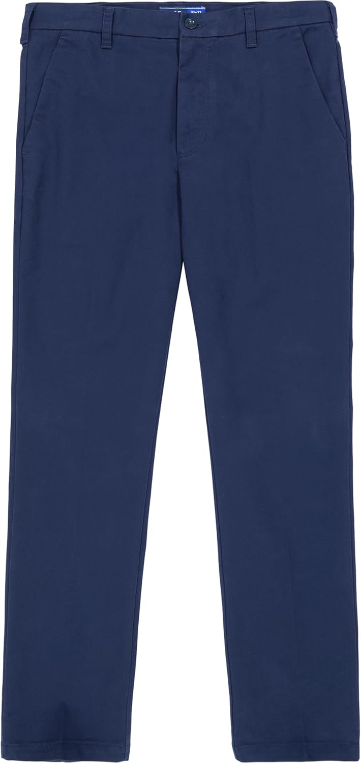 IZOD Men's Performance Stretch Straight Fit Flat Front Chino Pant