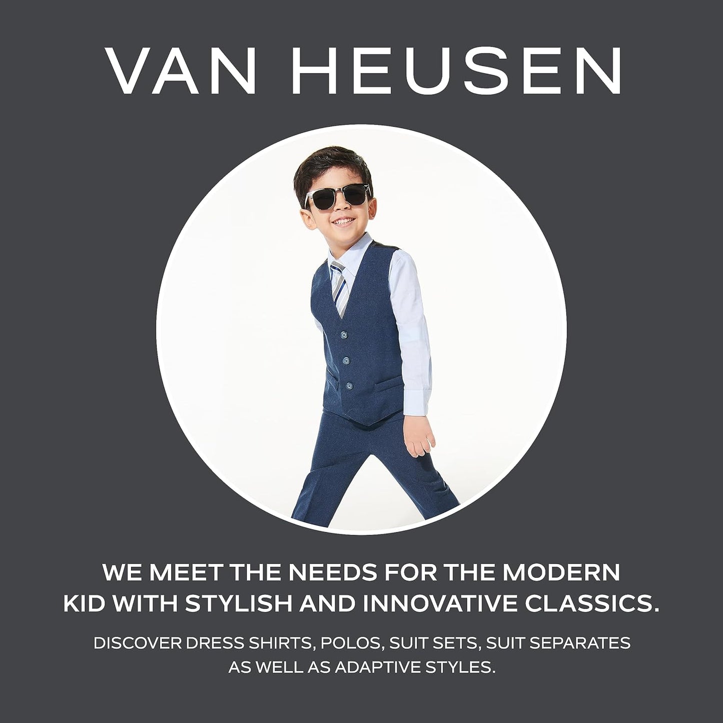 Van Heusen Boys' Flex Stretch Flat Front Dress Pants