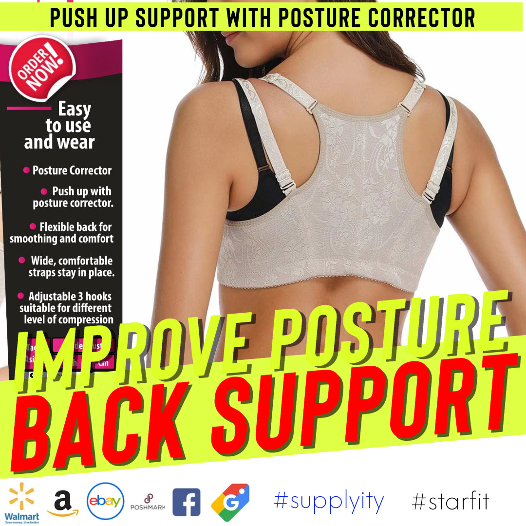 Starfit Women Push Up Cleavage Back Support Posture Corrector Fashion Magic Bra