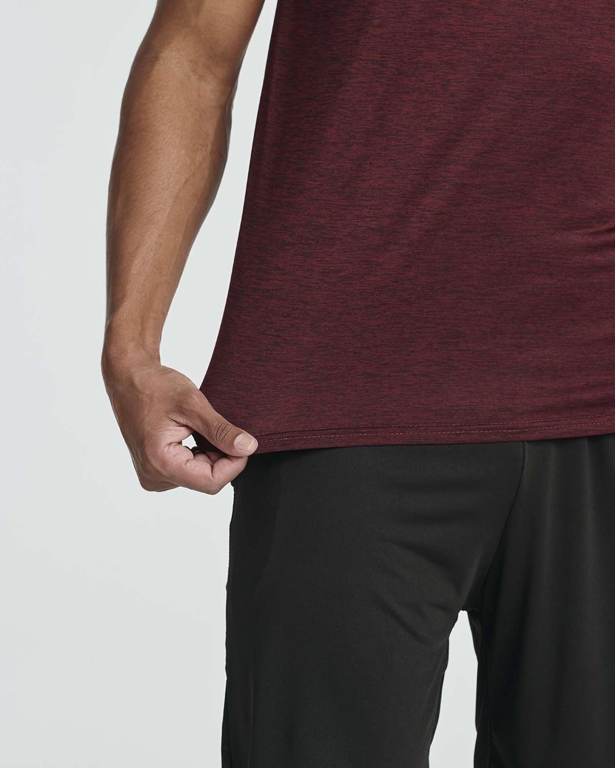 Real Essentials 5 Pack Men’s Short Sleeve Dry Fit T-Shirts – Moisture Wicking Athletic Workout Gym Fitness Casual Tees