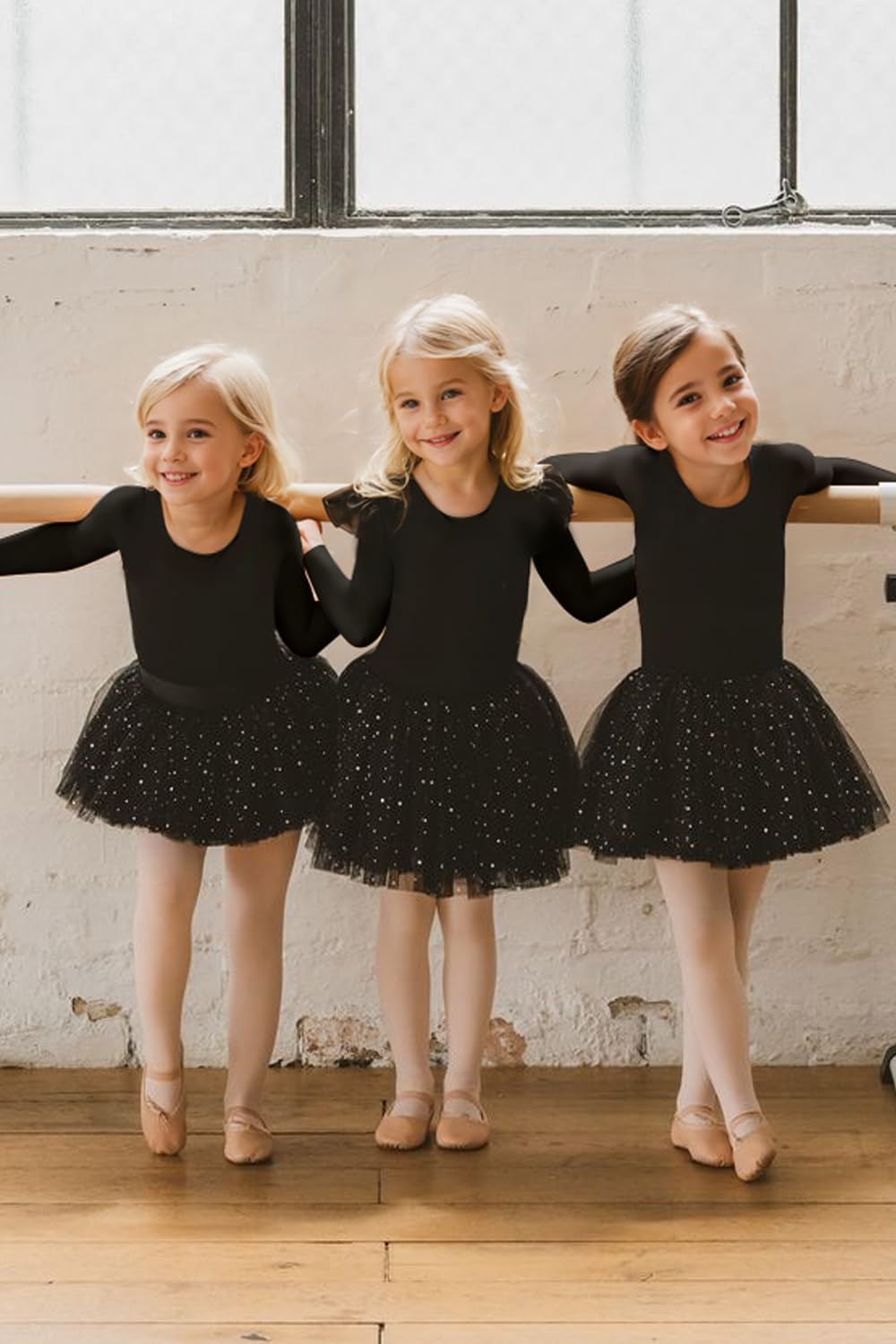 YgneeDom Girls Long Sleeve Leotard Kids Bodysuit for Dance Gymnastics Costume 3-12 Years