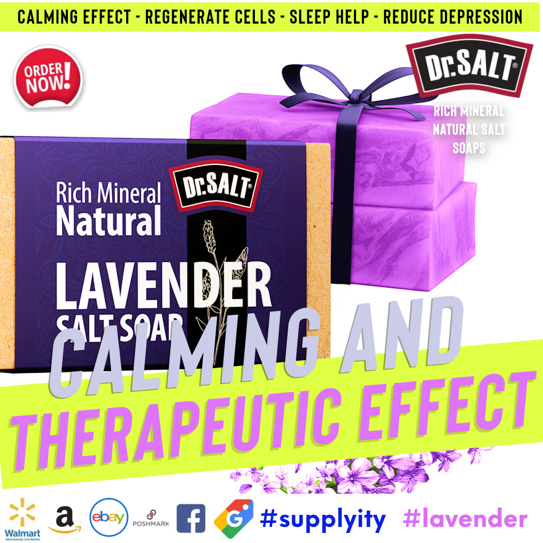 Dr.Salt Rich Mineral Natural Salt Soap (2 Bars) Deep Cleaning, Remove Skin Spots, Healthy