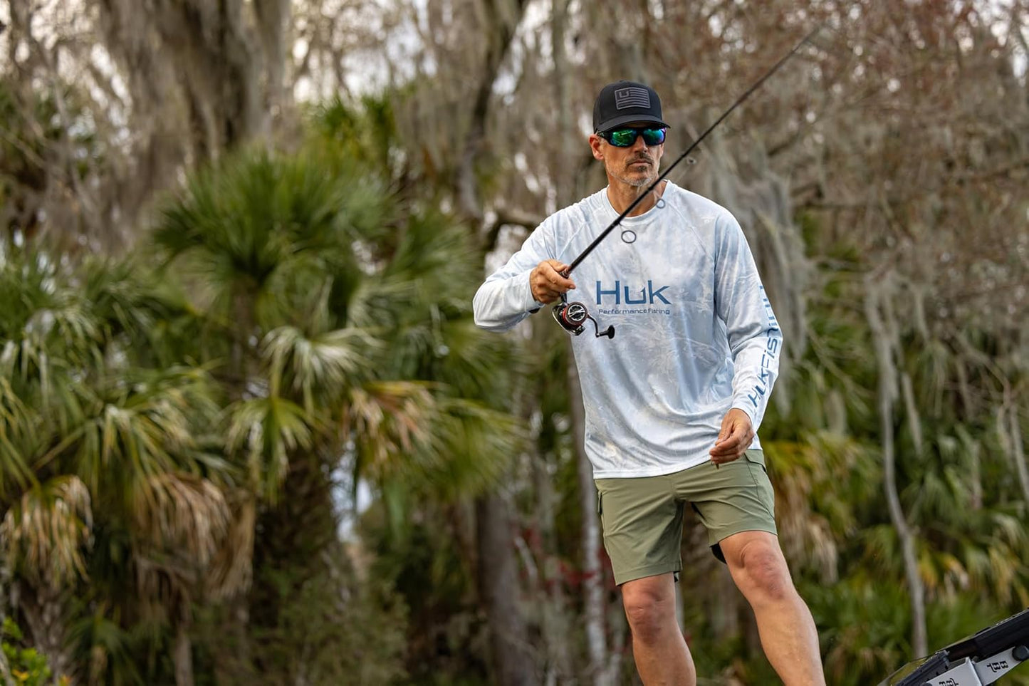 HUK Men's Trucker, Anti-Glare Snapback Fishing Hat
