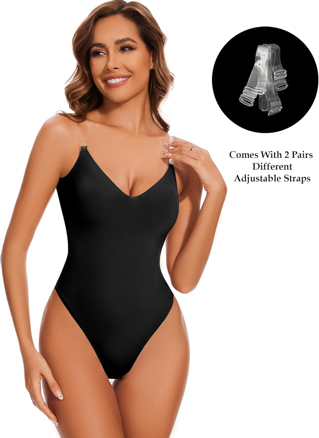 Backless Shapewear Slimming Bodysuit for Women Tummy Control Built in Bra Shaper Snatched Waist Body Suit