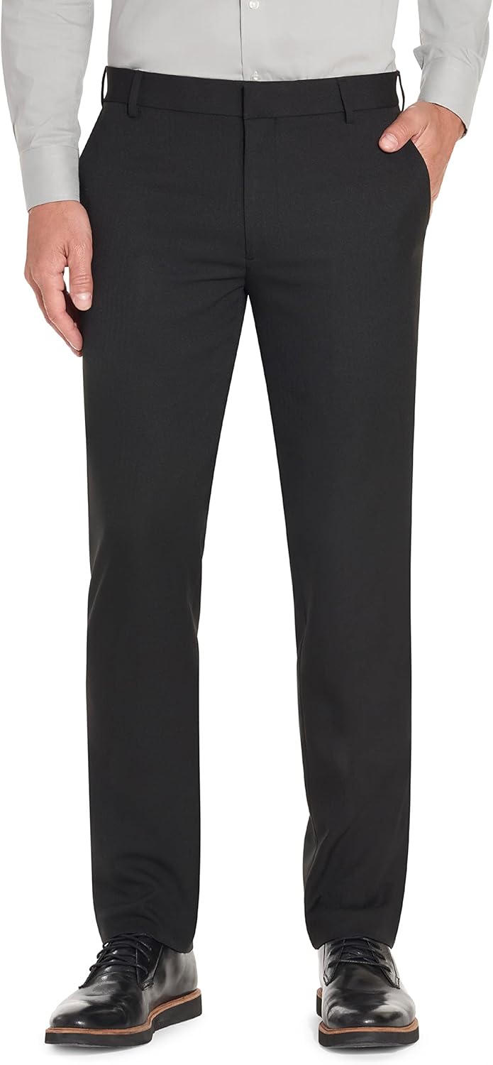 Van Heusen Men's Slim Fit Stretch Flat Front Traveler Pant