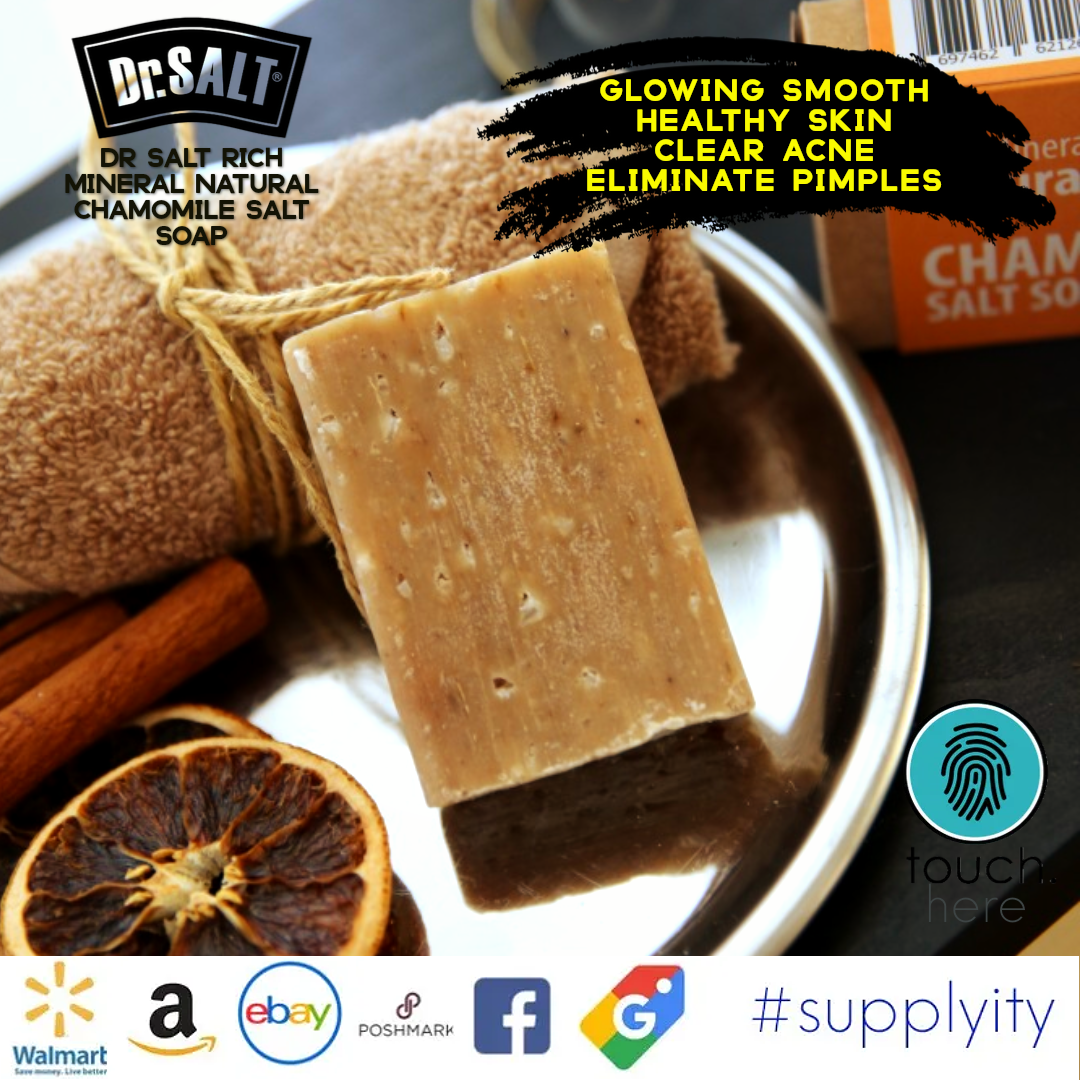 Dr.Salt Rich Mineral Natural Salt Soap (2 Bars) Deep Cleaning, Remove Skin Spots, Healthy
