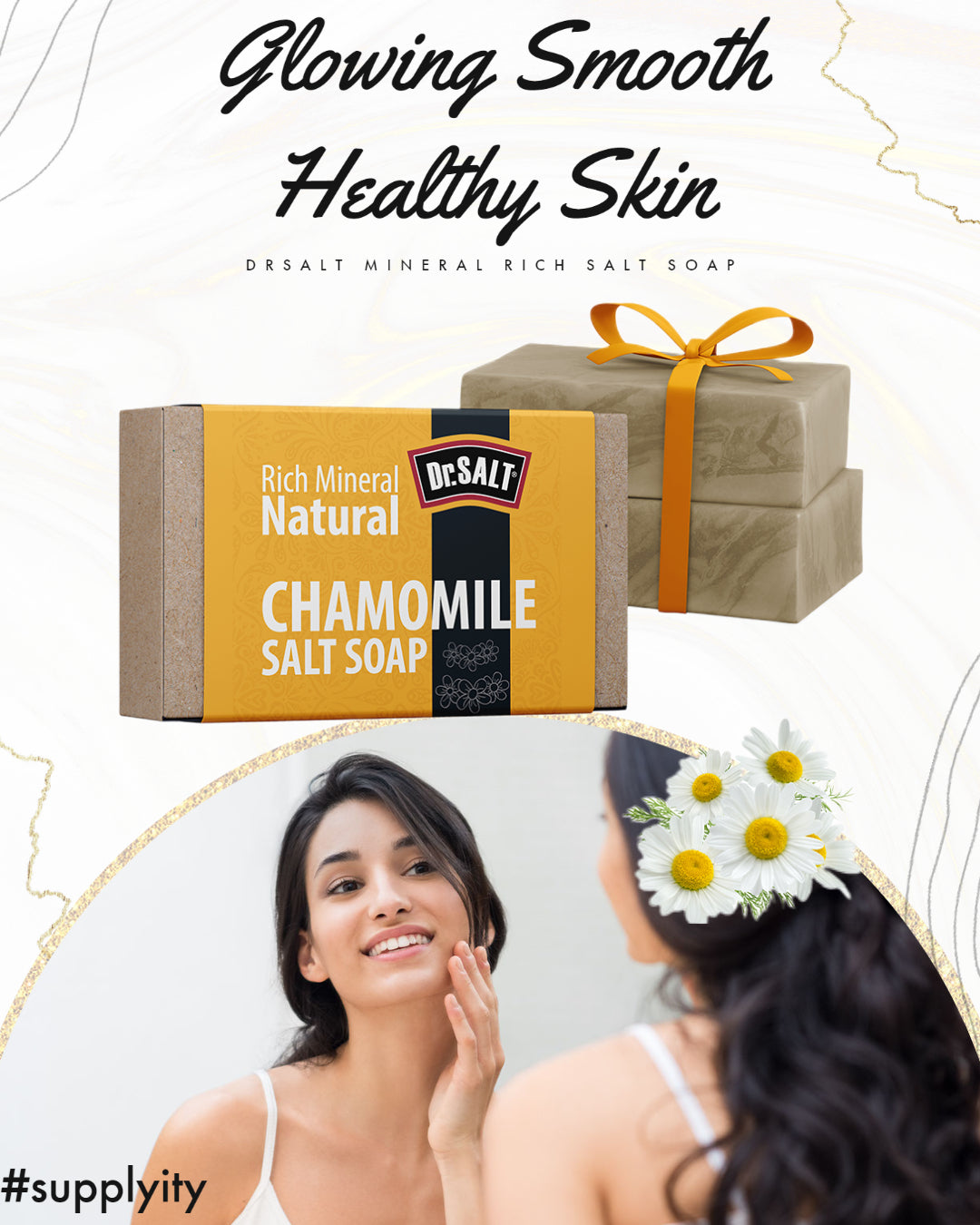 Dr.Salt Rich Mineral Natural Salt Soap (2 Bars) Deep Cleaning, Remove Skin Spots, Healthy