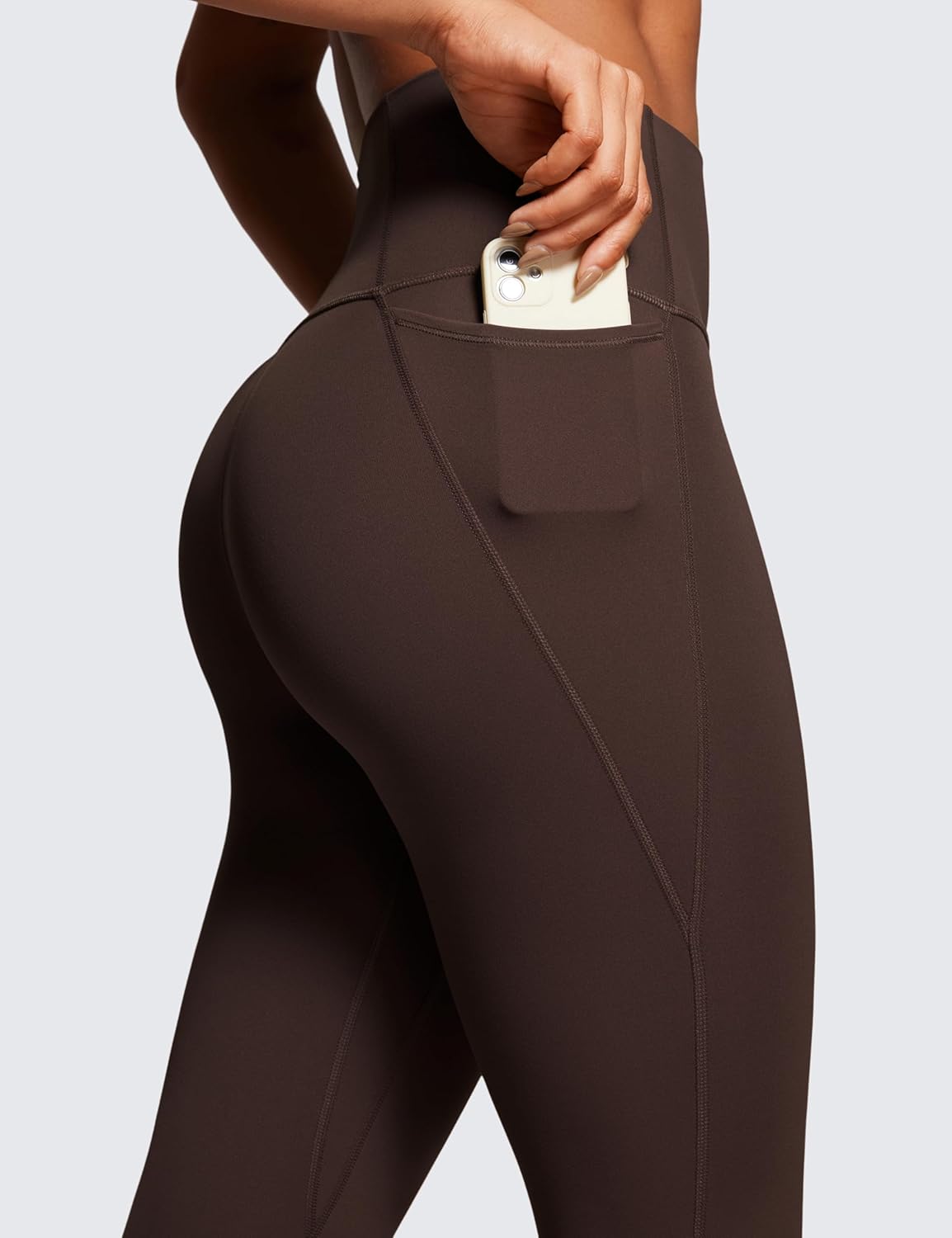 CRZ YOGA Womens Butterluxe Workout Leggings 25 Inches - High Waisted Gym Yoga Pants with Pockets Buttery Soft