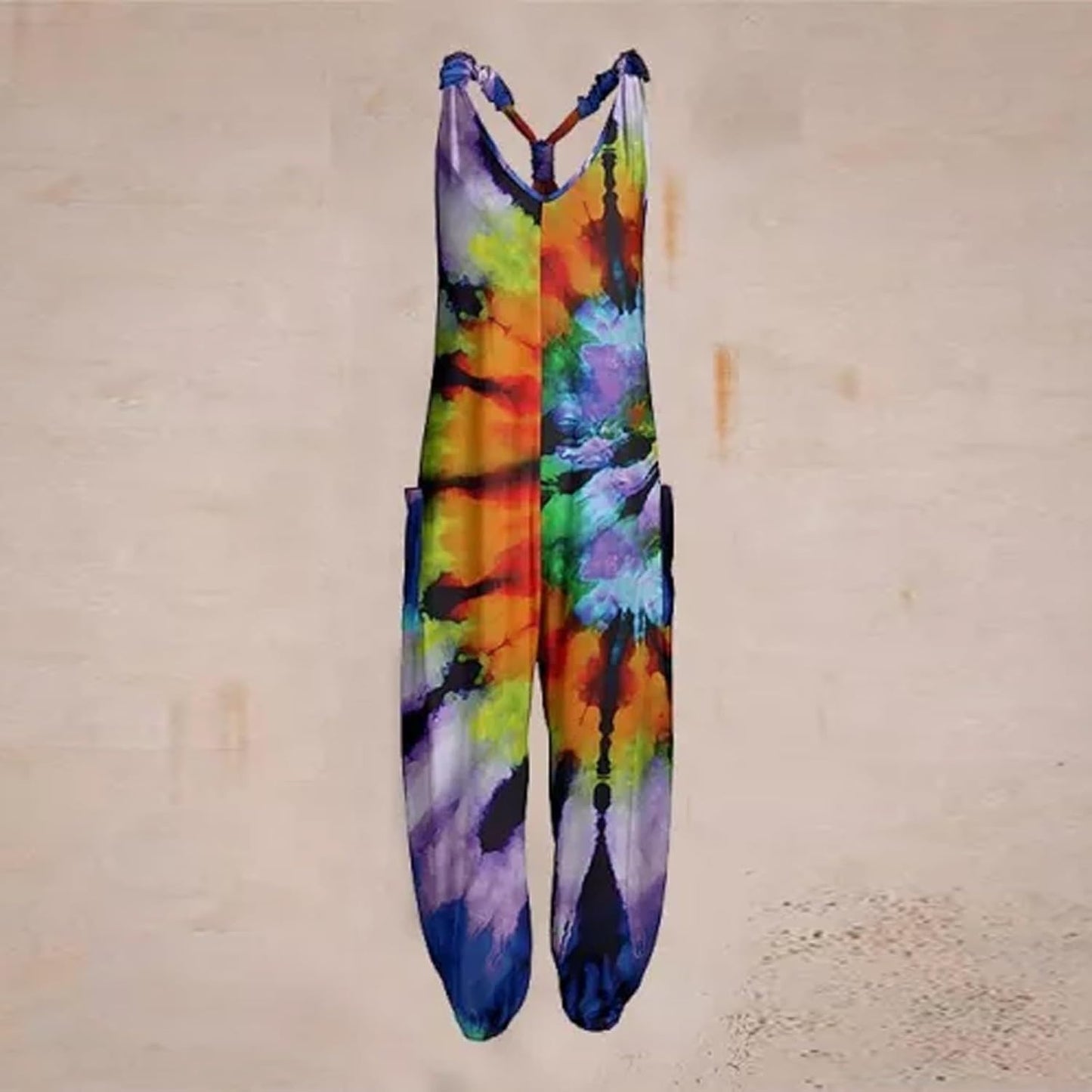2024 Plus Overalls for Women Plus Size Fit Casual Floral Printed Plus Jumpsuits High Waist Wide Adjustable Bib Overall