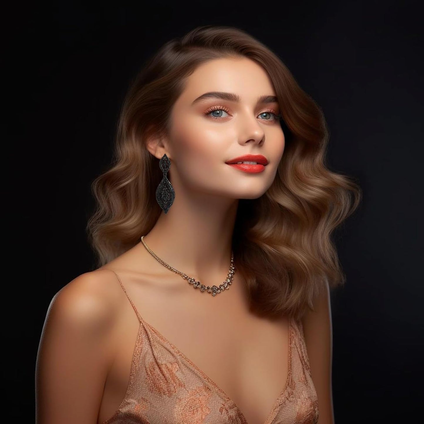 Elegant Rhinestone Dangle Earrings Crystal Wedding Bridal Long Dangling Drop Earrings Chandlier Earrings for Women Bridesmaid