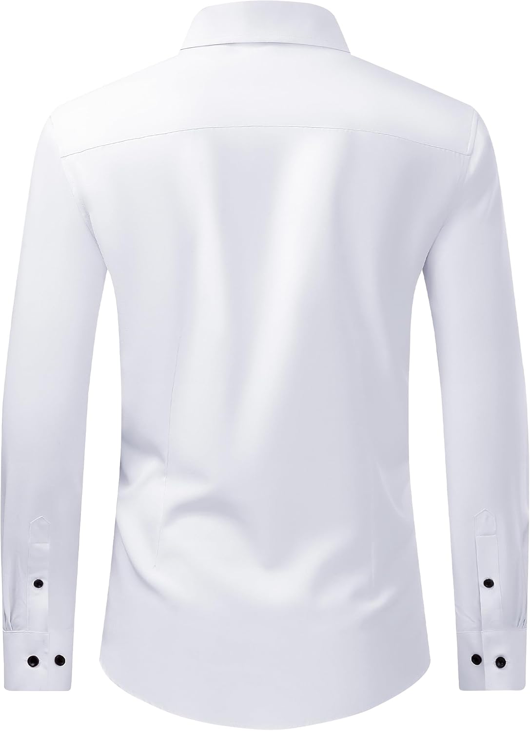 J.VER Men's Dress Shirts Stretch Long Sleeve Formal Shirt Solid Business Casual Button Down Shirts for Wedding Prom