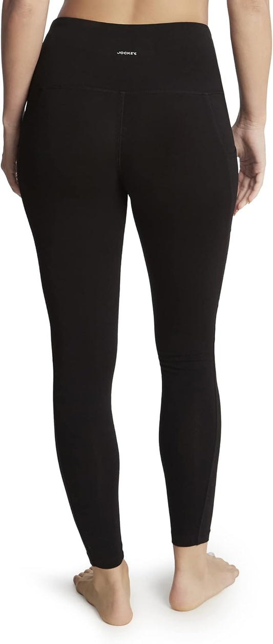Jockey Women's Cotton Stretch Basic Ankle Legging with Side Pocket