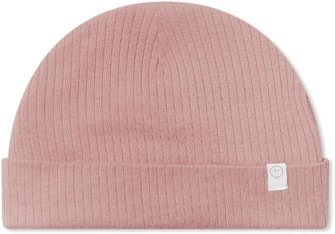 MORI Baby Unisex Stretchy Ribbed Hat for Boys and Girls - Cozy Warm Casual Roll Up Beanie - Soft Toddler Headwear