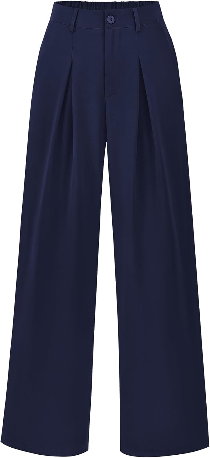 BTFBM Women High Waist Palazzo Pants Fall 2025 Casual Wide Leg Trousers Loose Work Office Business Suit Pant Pockets