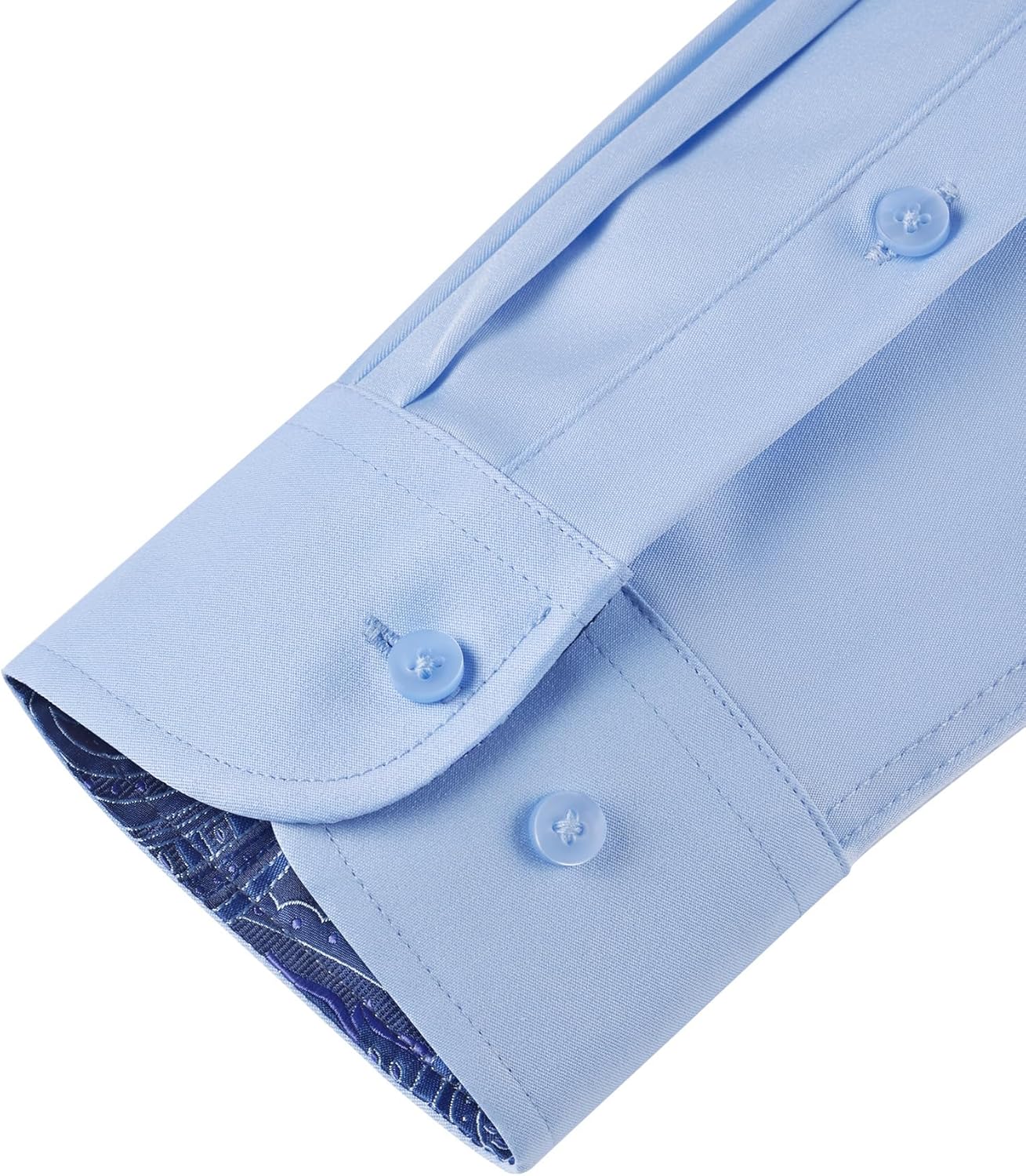 Mens Dress Shirts Long Sleeve Dress Shirts for Men Inner Contrast Button Down Casual Shirts for Men Big and Tall