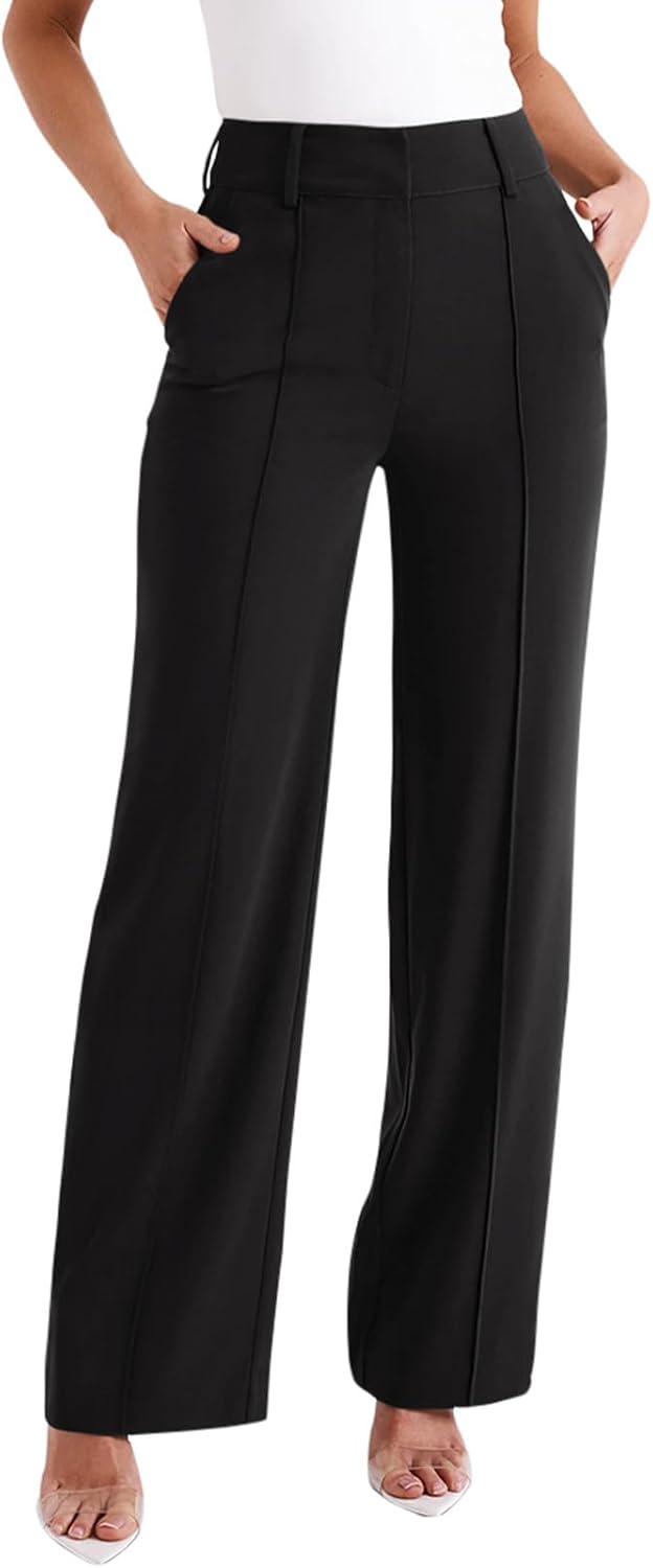 NIMIN Work Pants Women Wide Leg Black Dressy Pants High Waisted Work T – supplyity NIMIN Work Pants Women Wide Leg Black Dressy Pants High Waisted Work T – supplyity