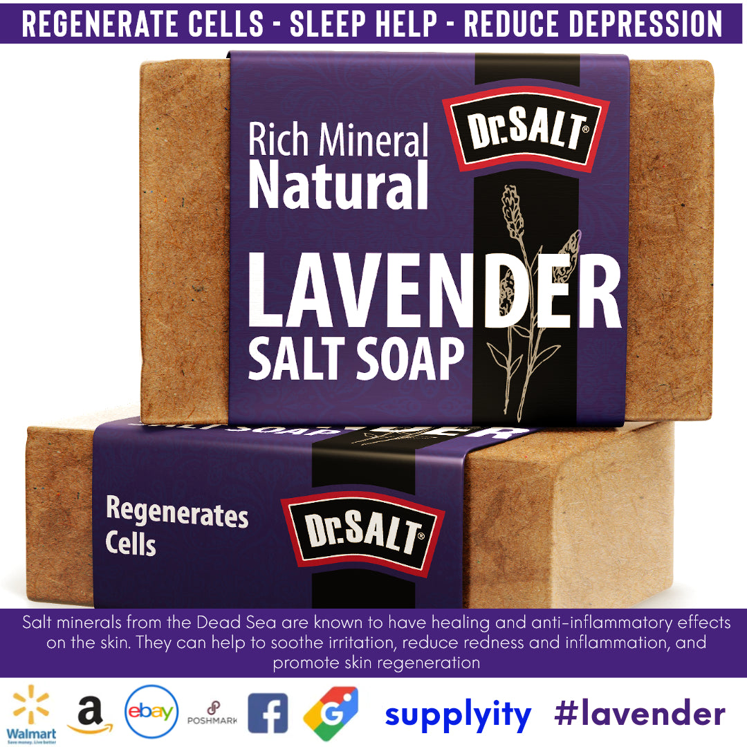 Dr.Salt Rich Mineral Natural Salt Soap (2 Bars) Deep Cleaning, Remove Skin Spots, Healthy