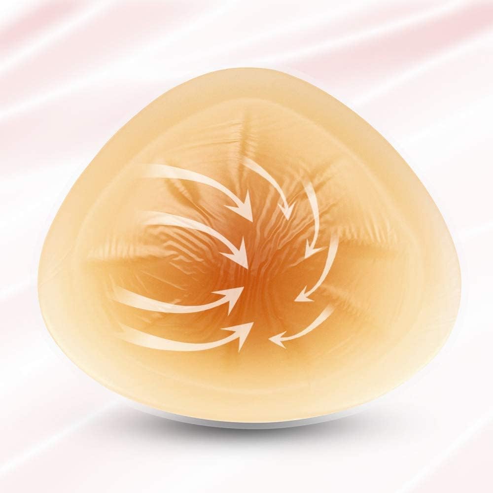 Triangle Silicone Breast Form Mastectomy Prosthesis Concave Bra Enhancer Inserts (1 Piece)