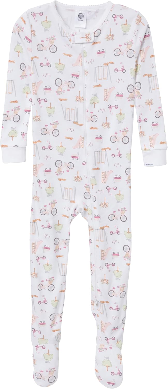 Gerber Baby-Girls 4-Pack Footed Pajamas