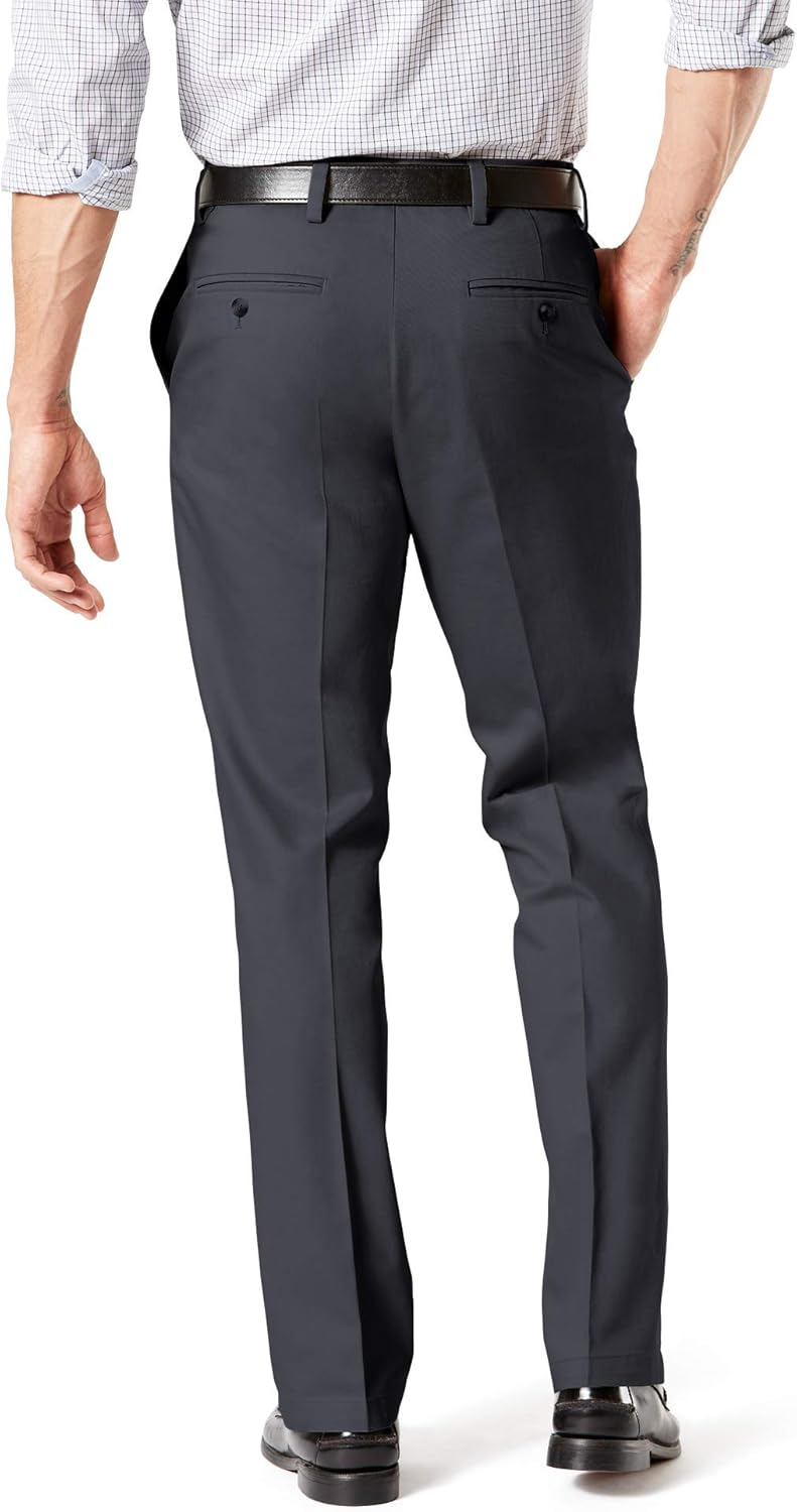 Dockers Men's Straight Fit Signature Lux Cotton Stretch Khaki Pant-Creased