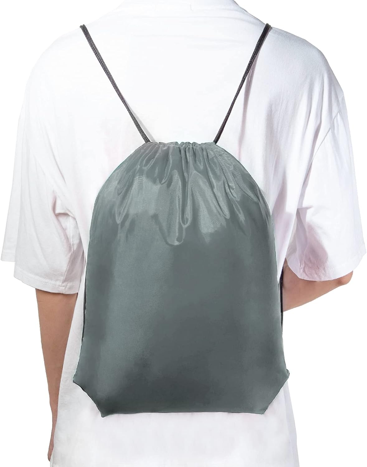 Vorspack Drawstring Backpacks Bulk 20 Pieces String Bags Customized Bags for Party Gym Sport Trip - Grey