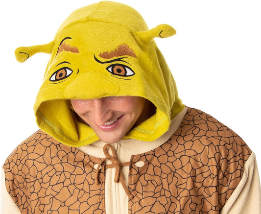 INTIMO DreamWorks Shrek Mens' Movie Film Character Costume Footless Sleep Union Suit