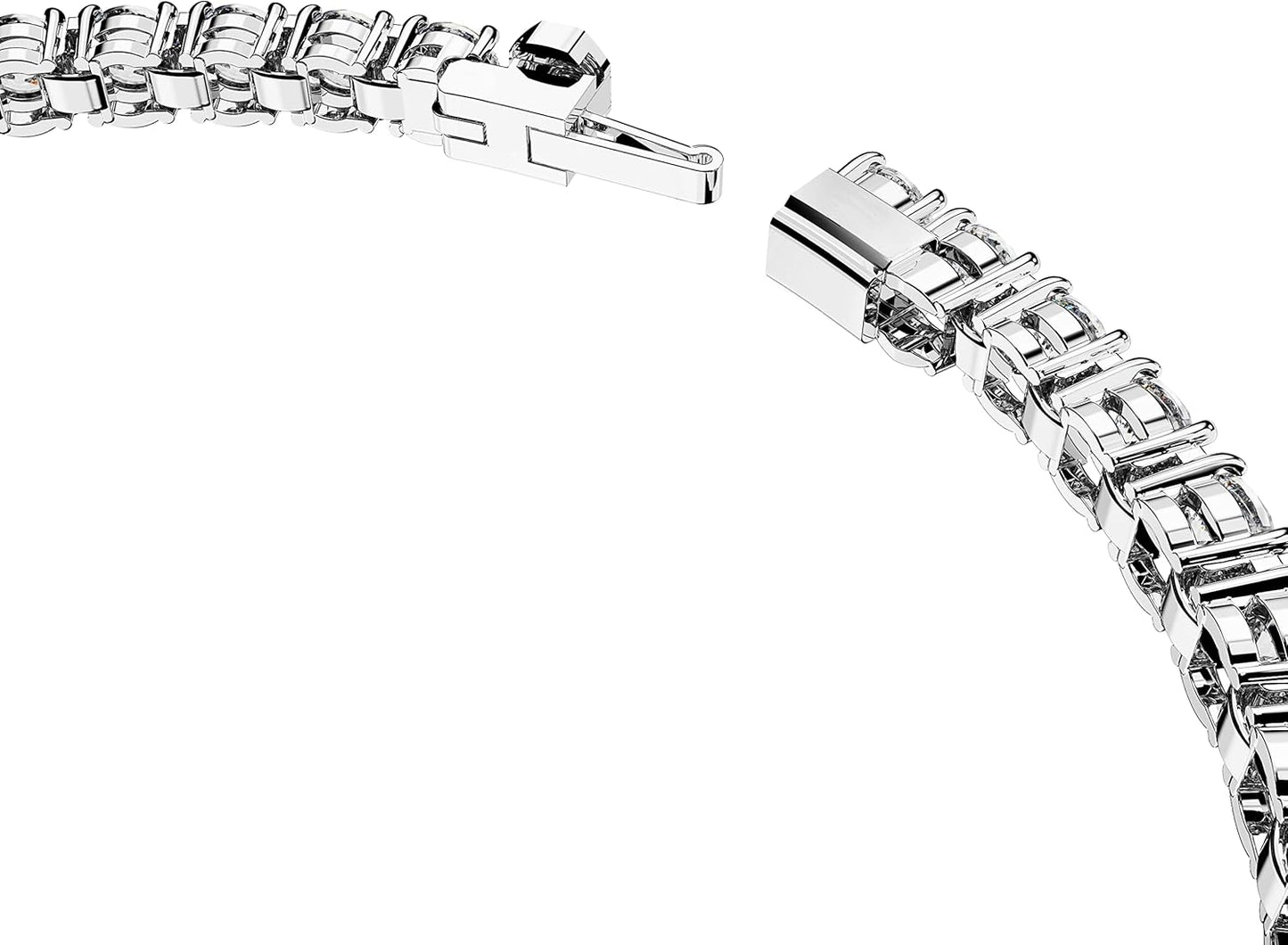 Swarovski Matrix Tennis Bracelet, Round Cut Crystals, Pink, Blue, Black, Clear, Rhodium, Gold-Tone and Rose Gold-Tone Finishes