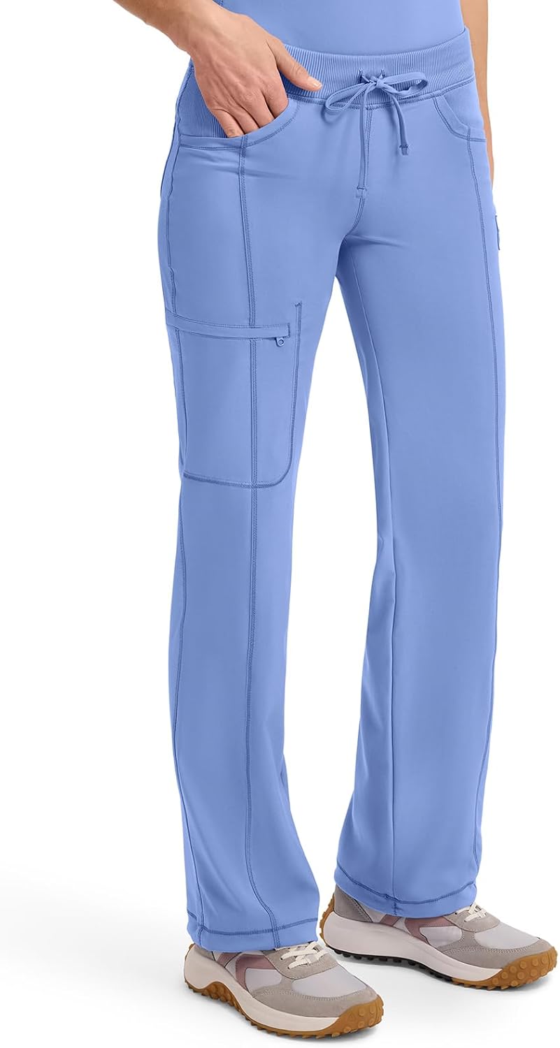 Cherokee Infinity Straight Leg Drawstring Women Scrub Pants 360 Stretch with 4 Pockets 1123A