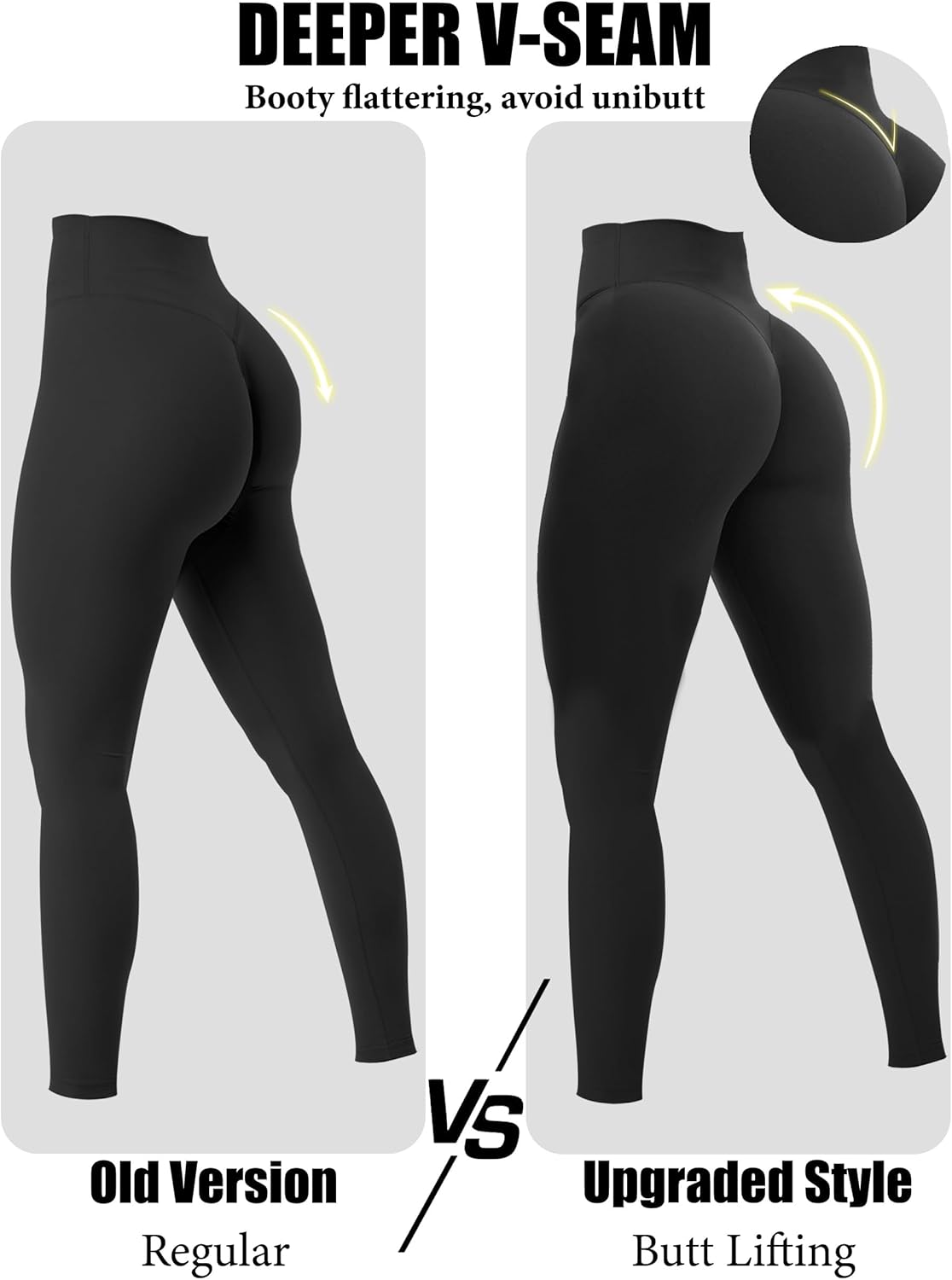 Olmlmt No Front Seam Workout Leggings for Women Tummy Control Butt Lifting Leggings Buttery Soft Gym Yoga Pants