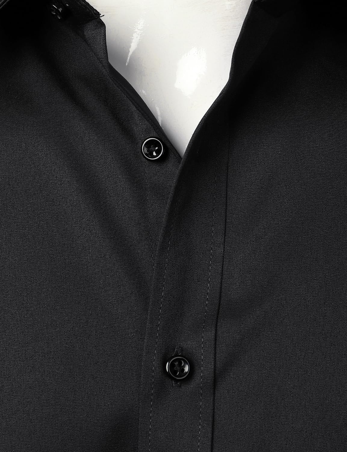 Men's Stretch Wrinkle Free Dress Shirts Formal Wedding Prom Short Sleeve Slim Fit Button Down Shirt