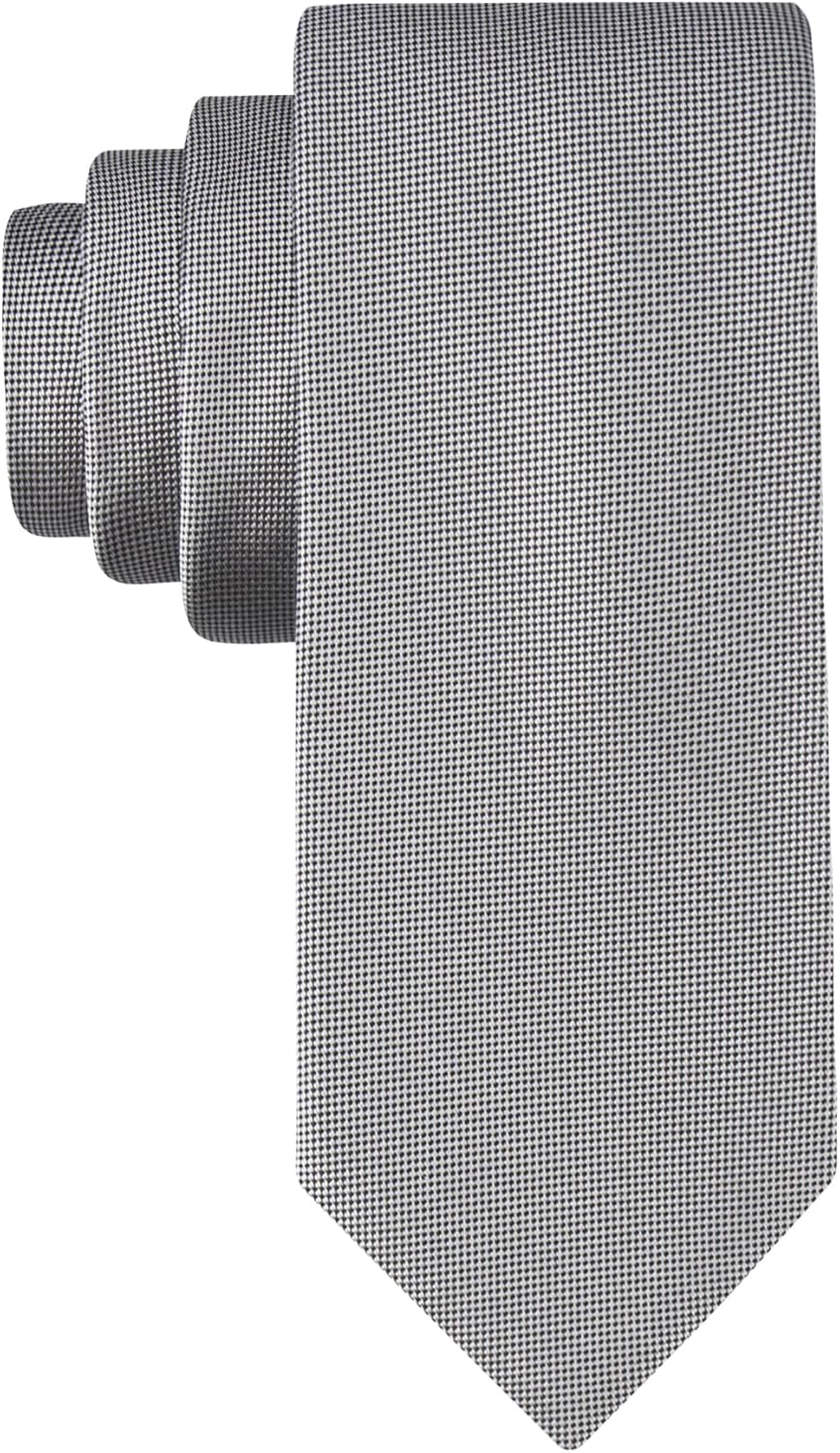 Calvin Klein Men's Silver Spun Solid Necktie (Standard and Extra Long Sizes)