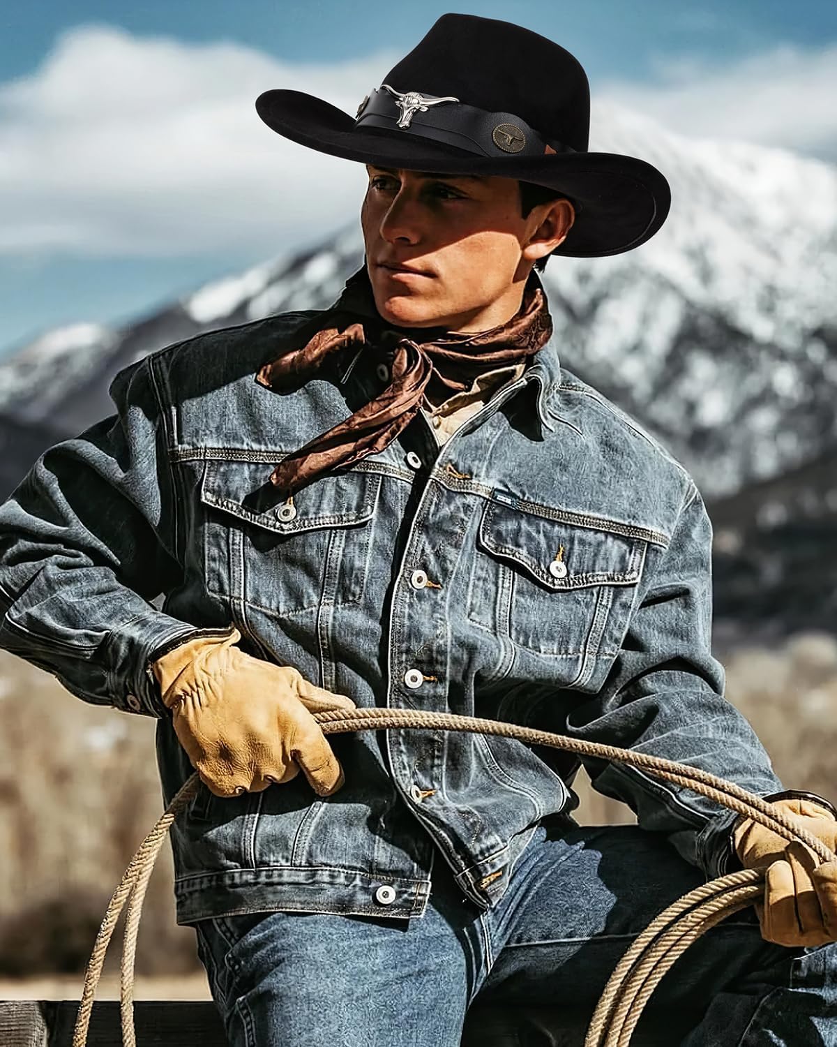 Cowboy Hat for Men Women Classic Cowgirl Hat Wide Brim Western Women Mens Cowboy Hats Christmas Cowgirl Hats Gifts