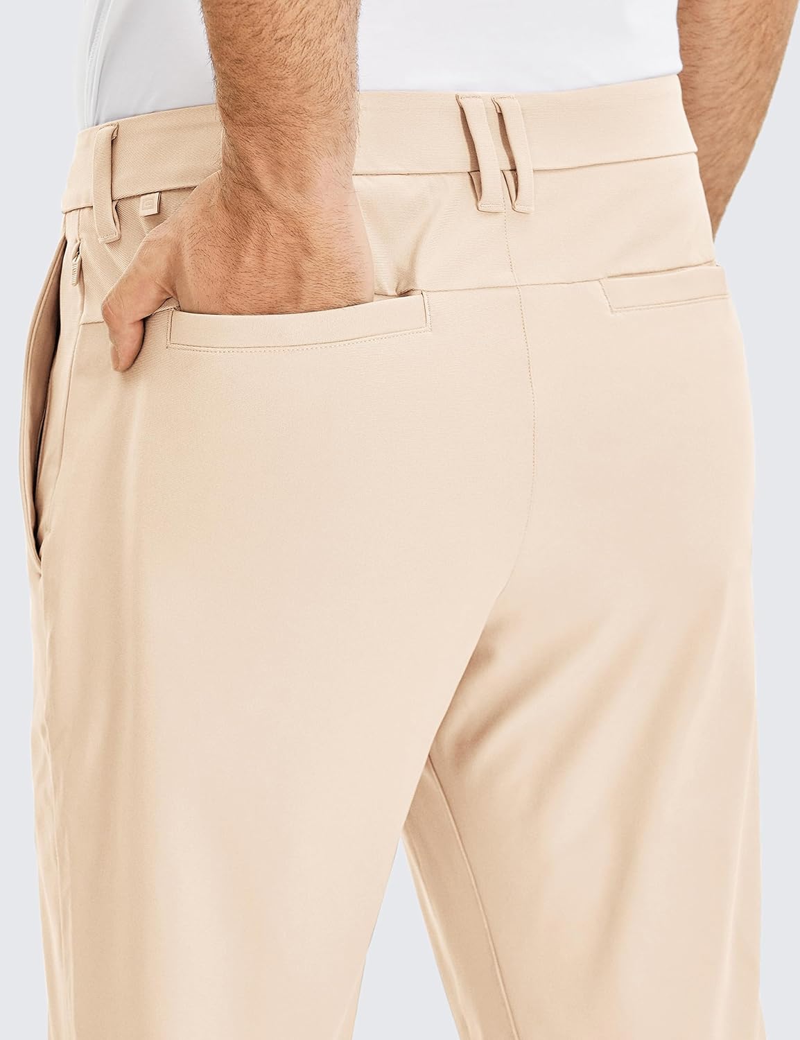 CRZ YOGA Men's All Day Comfy Golf Pants - 28"/30"/32"/34" Quick Dry Lightweight Work Casual Trousers with Pockets