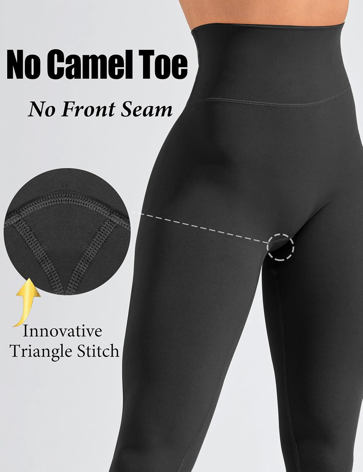 Olmlmt No Front Seam Workout Leggings for Women Tummy Control Butt Lifting Leggings Buttery Soft Gym Yoga Pants