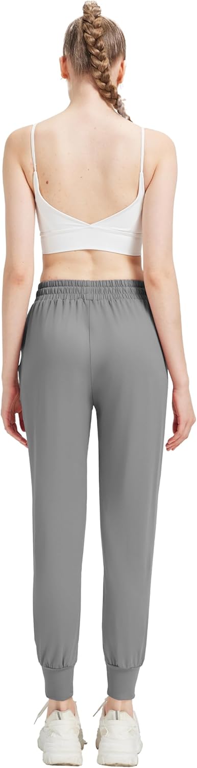 2 Pack Women's Joggers with Pockets Tapered Sweatpants for Women Lounge Workout Jogging Pants for Yoga Running
