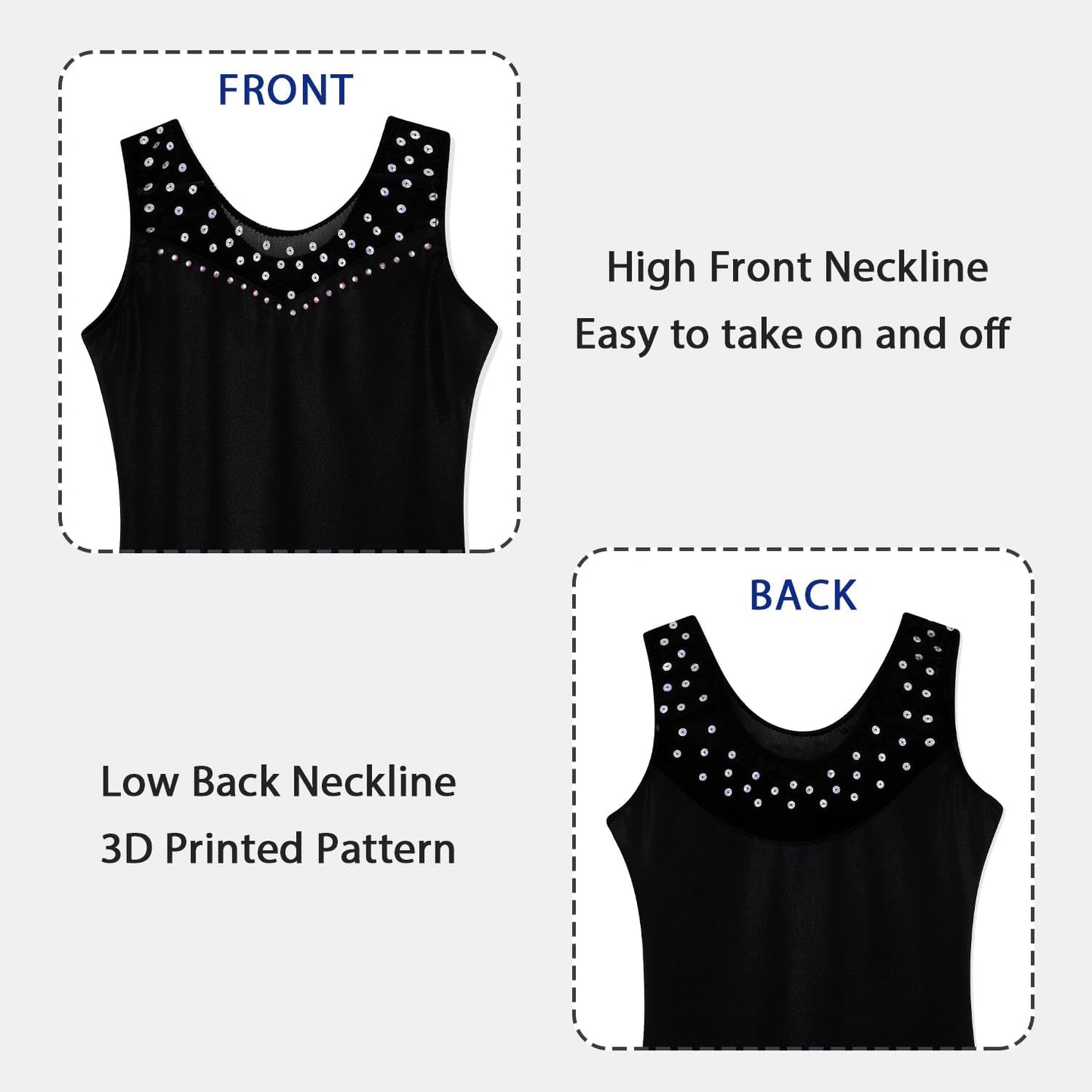 XiaoMoSha Gymnastics Leotards for Girls Toddlers Biketards Dance Unitards Sparkle Snowflake Mermaid Gym Suits