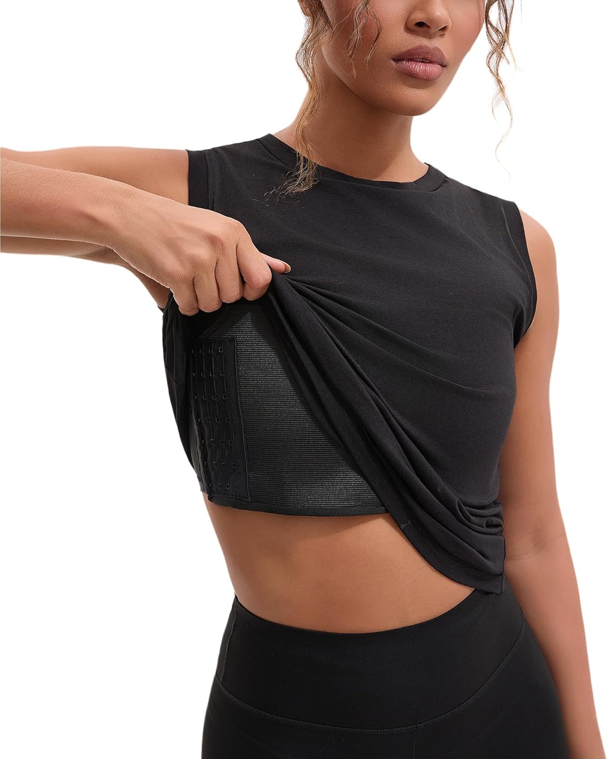 JARAZIN Women Tomboy Transgender FTM Built-in Elastic Band Long Chest Binder Tank Top