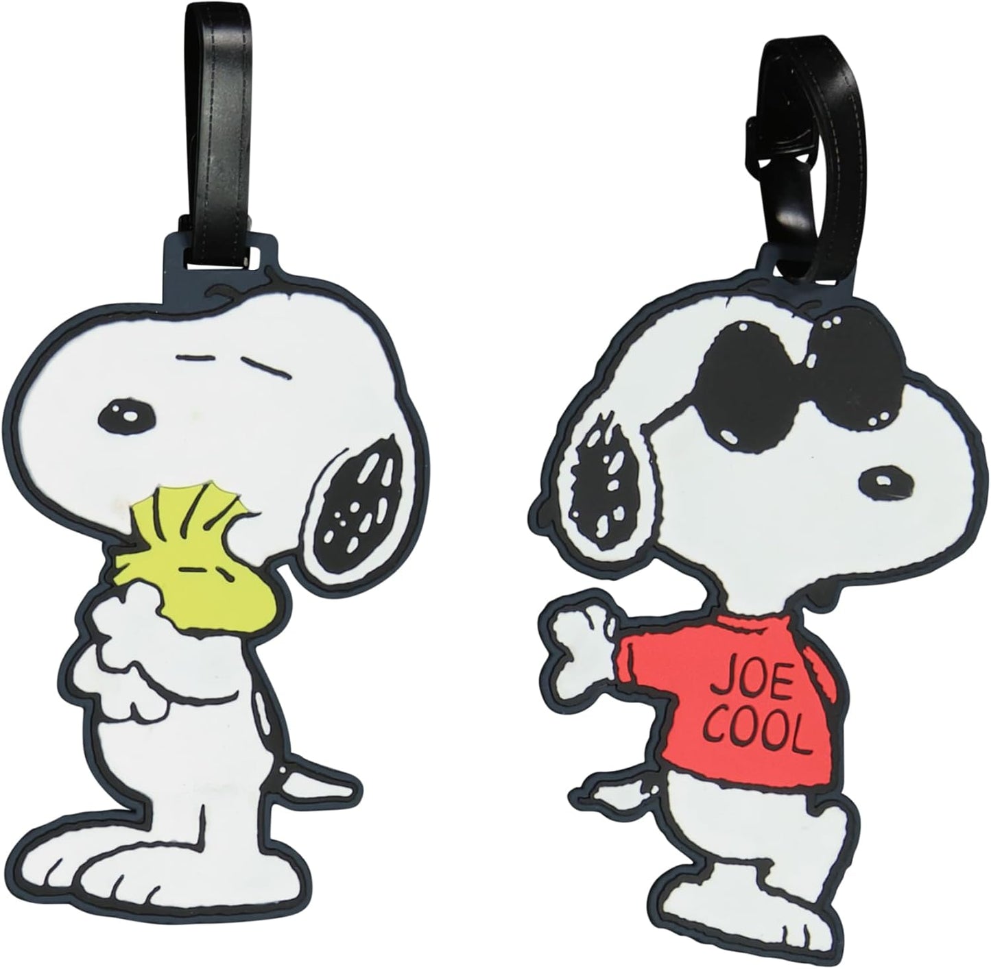 FUL Peanuts 2-Piece Suitcase ID Tag Set with Adjustable Straps, Multi