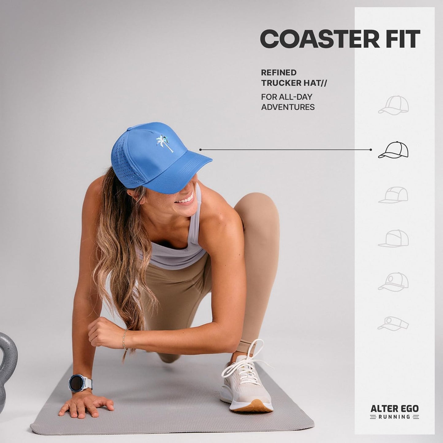 Alter Ego Coaster Splash Running Hat – Lightweight, Water Repellent, Men & Women