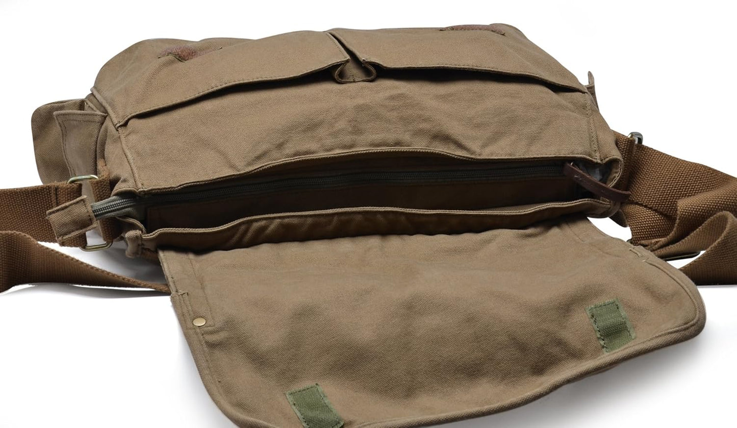 GOOTIUM Canvas Messenger Bag - Vintage Cross Body Shoulder Satchel