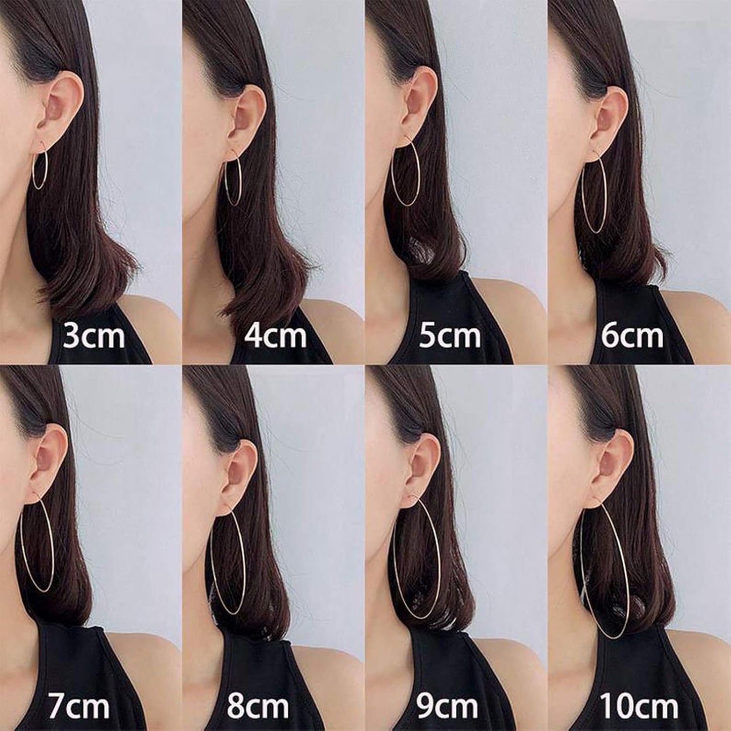 3 Pairs Thin Extra Large Hoop Earrings Set,Fashion Huge Gold Hoops 18k Gold Plated Lightweight Stainless Steel Hoops Big Geometric Round Gold Hoop Earrings Set Minimalist Jewelry for Women