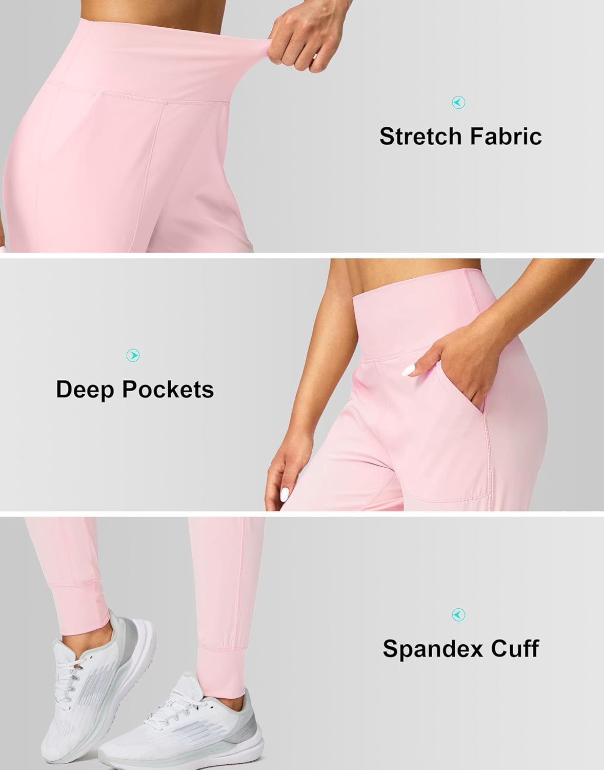 G Gradual Women's Joggers High Waisted Yoga Pants with Pockets Loose Leggings for Women Workout, Athletic, Lounge