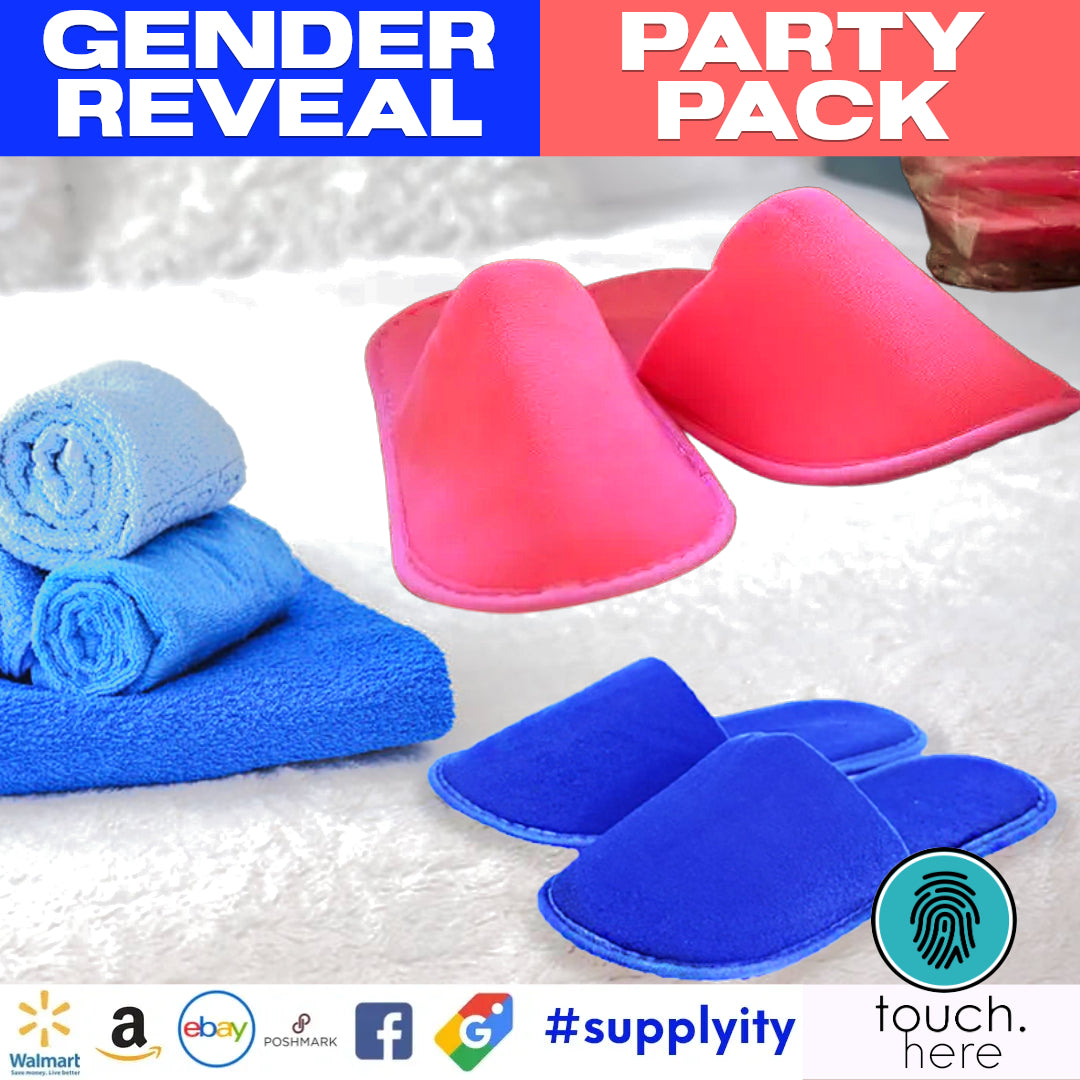 Chochili Fabric Packed Non-Woven Disposable Hotel Slippers for Travel Airbnb Spa Wedding Guests Adult Men Women Size 10-11, White