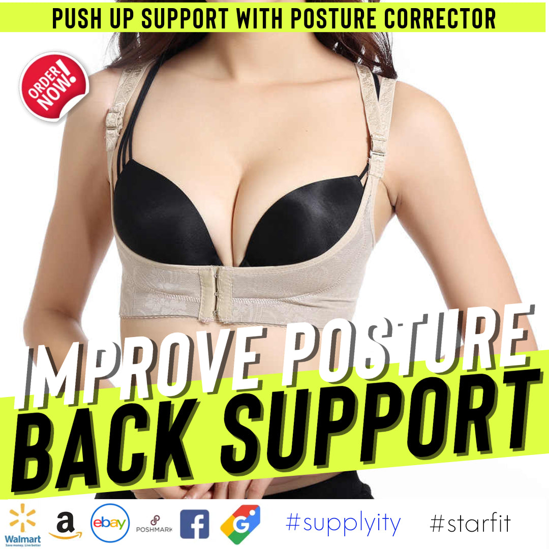Starfit Women Push Up Cleavage Back Support Posture Corrector Fashion Magic Bra
